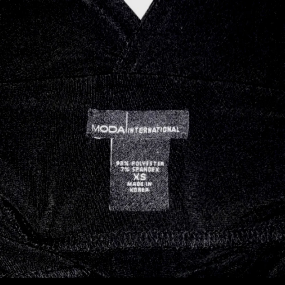 Moda International Black Double V-Neck Dress Size XS - Picture 4 of 7